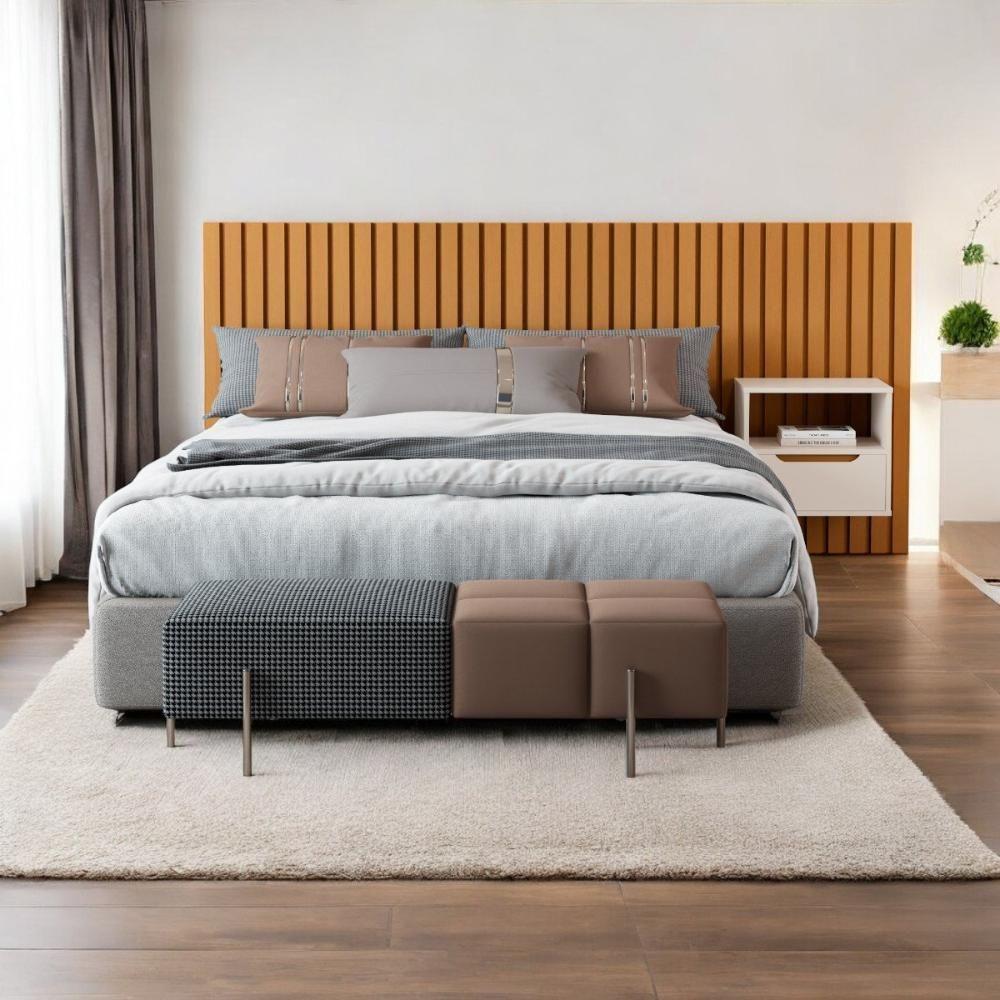 Cabeceira Casal-queen Maracá Com 01 Mesa De Cabeceira Jb - 1