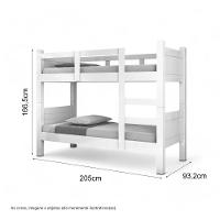 Beliche Com Proteção Solteiro Boston Freijó Com 02 Colchões - 2