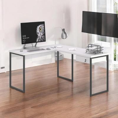 Kit Escrivaninha Shine Home Office l com 1 Gaveta em Aço e MDP Branco com Gaveteiro