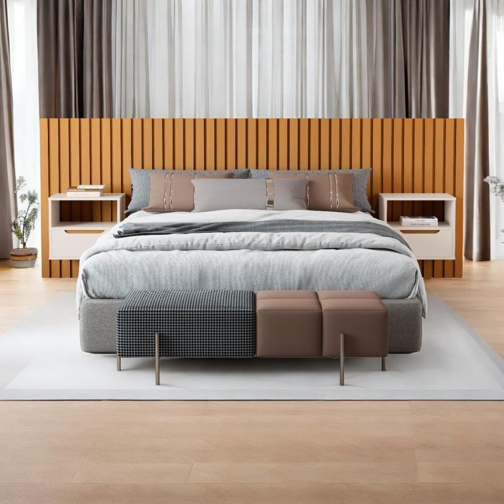 Cabeceira Casal-queen Maracá Com 2 Mesas De Cabeceira Jb - 1