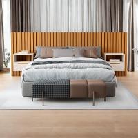 Cabeceira Casal-queen Maracá Com 2 Mesas De Cabeceira Jb - 1