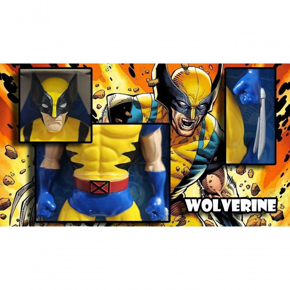Boneco Articulado Marvel Heróis Avengers X-men 24 Cm Wolverine - 6