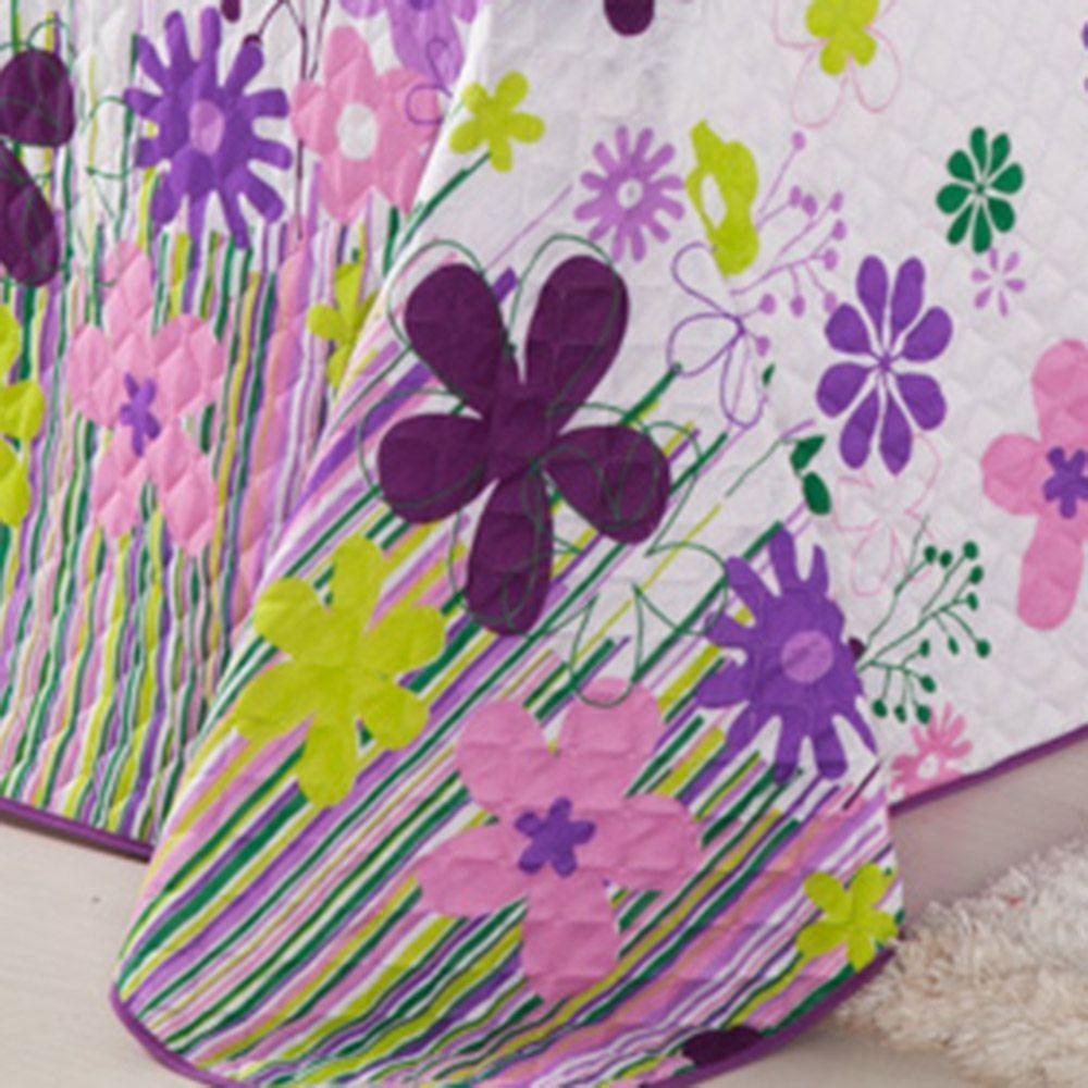 Kit Coordenado Cobre Leito Com Lençol Solteiro Alegria Lilás - 8