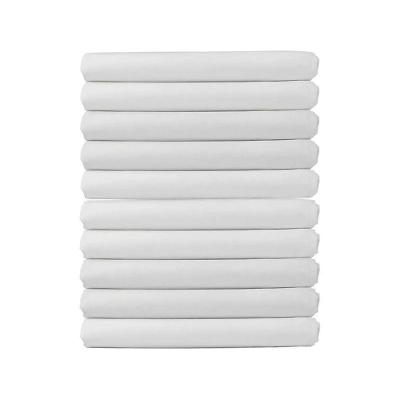 Kit 10 Lençol Clinica Hospital Hotel Algodão Percal Branco