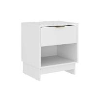 Mesa Cabeceira 1145 - c/1 Gaveta Branco/Courano Branco - Carraro - 1