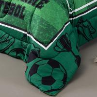 Kit Edredom + Lençol Plush Fofinho Infantil Dupla Face Dream 3 Peças Solteiro - Futebol - 3