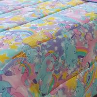 Kit Edredom Alegria Dupla Face Solteiro 2 Peças Malha Estampada 100% Algodão - Unicórnio - 2