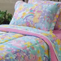 Kit Edredom Alegria Dupla Face Solteiro 2 Peças Malha Estampada 100% Algodão - Unicórnio - 3