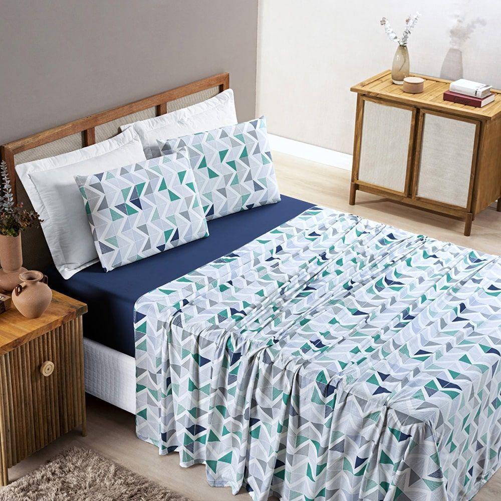 Jogo Lençol King Malha Milly 4 Pçs Geom - 3