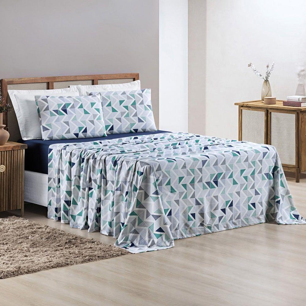 Jogo Lençol Solteiro Malha Milly 3 Pçs Geom - 2