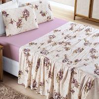 Jogo Lençol Solteiro Malha Milly 3 Pçs Rosé - 5