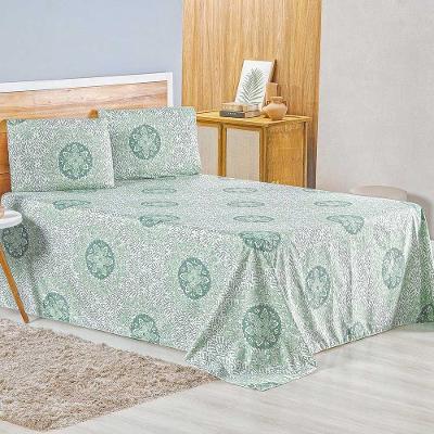 Jogo De Lençol Lidian King 3 Peças Hiperpercal Estampado 180 Fios - Lotus