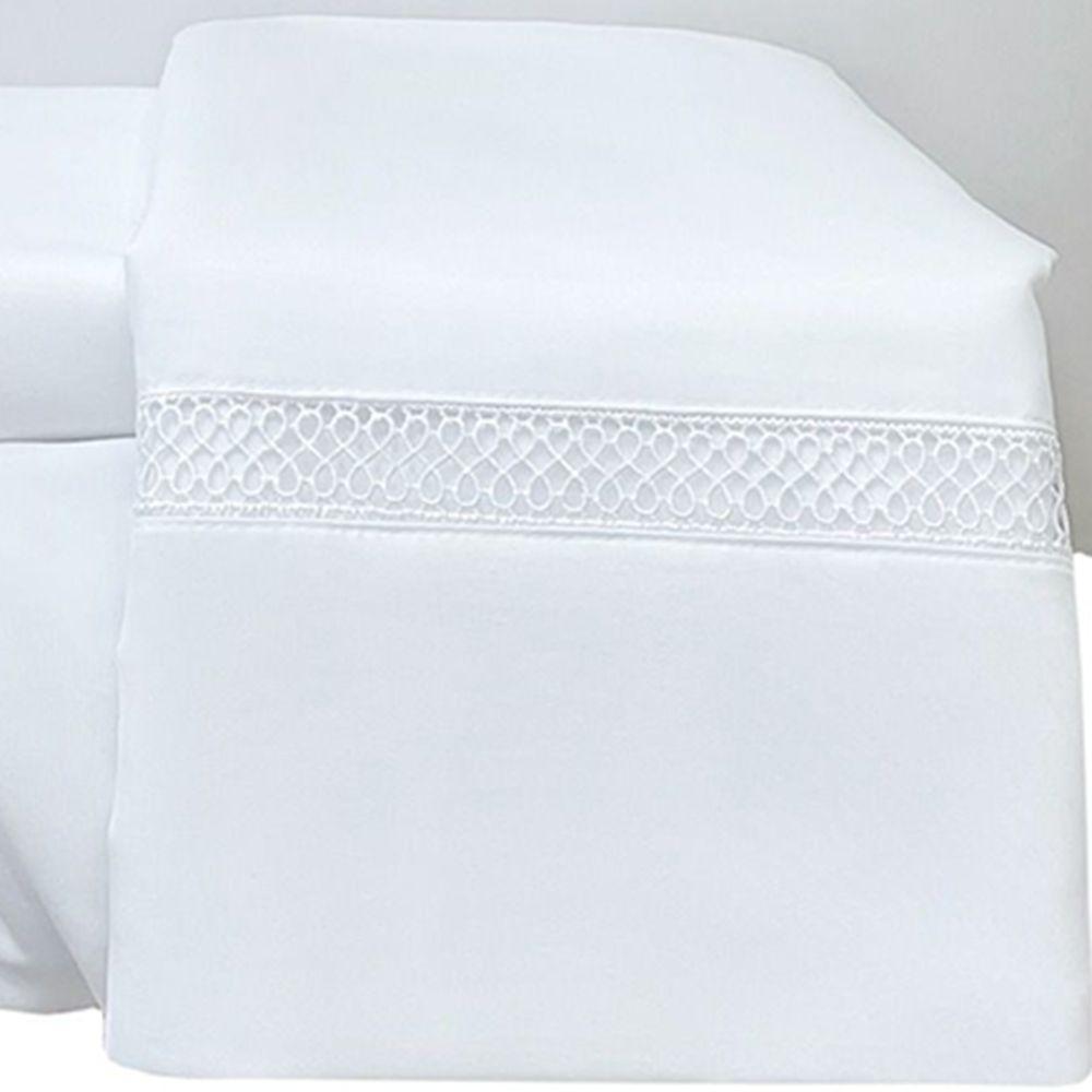 Jogo De Cama Lençol Queen Apolo Micropercal 300 Fios - Branco - 3