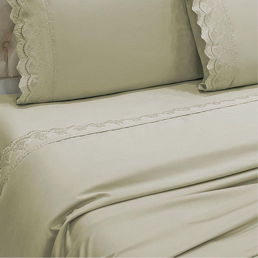 Jogo De Cama Lençol Queen Supremo Micropercal 300 Fios - Fendi - 3