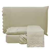 Jogo De Cama Lençol Queen Supremo Micropercal 300 Fios - Fendi - 1