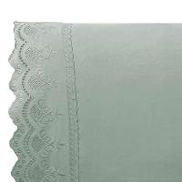 Jogo De Cama Lençol Queen Supremo Micropercal 300 Fios - Chumbo - 3