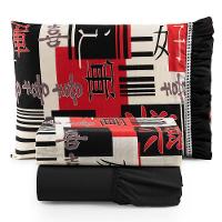 Jogo De Cama Lençol Solteiro Minuano 100% Algodão 3 Peças - Preto - 1