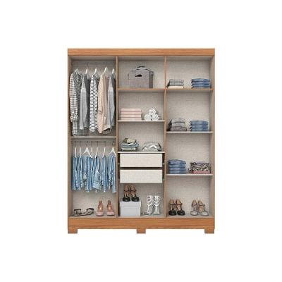 Guarda Roupa Casal B369 6 Portas de Abrir 2 Gavetas Nature-off White Henn