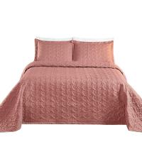 Kit Cobre Leito Colcha Tendência Queen 3 Peças Micropercal 200 Fios Bordado Premium - Rosê - 2