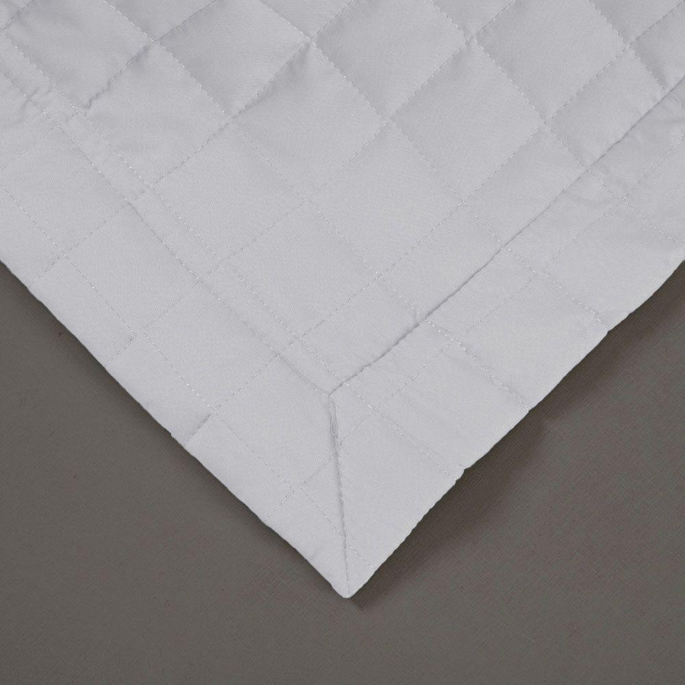 Kit Cobre Leito Colcha Unique Casal King 3 Peças Matelado Percal 300 Fios - Branco - 2