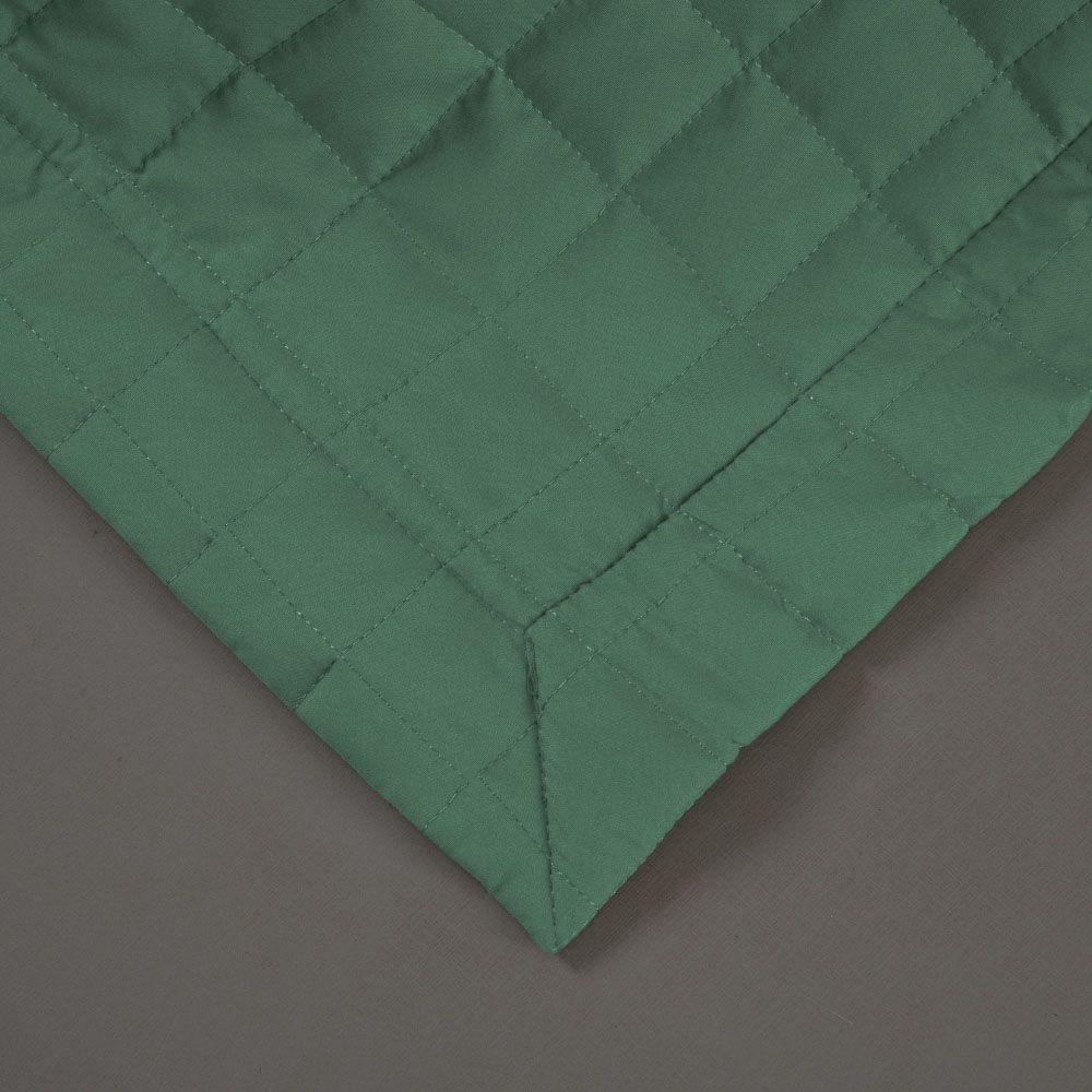 Kit Cobre Leito Colcha Unique Casal King 3 Peças Matelado Percal 300 Fios - Verde - 3