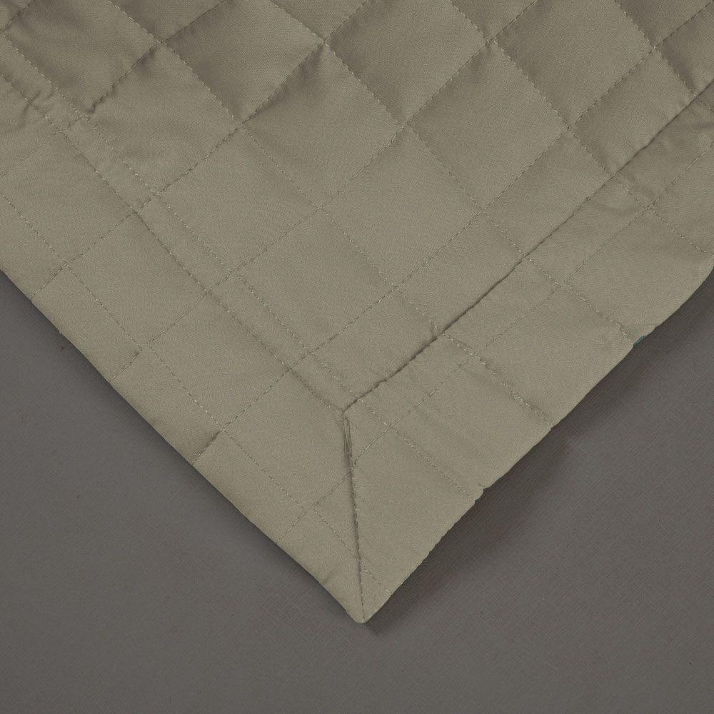 Kit Cobre Leito Colcha Unique Casal Padrão 3 Peças Matelado Percal 300 Fios - Cáqui - 3