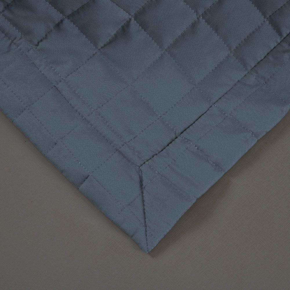 Kit Cobre Leito Colcha Unique Casal Padrão 3 Peças Matelado Percal 300 Fios - Azul - 3