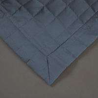 Kit Cobre Leito Colcha Unique Casal Padrão 3 Peças Matelado Percal 300 Fios - Azul - 3