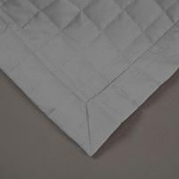 Kit Cobre Leito Colcha Unique Casal Padrão 3 Peças Matelado Percal 300 Fios - Cinza - 3