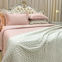 Kit Cobre Leito Colcha Alvorada King 3 Peças Percal 300 Fios Clássico - Rosê - 4