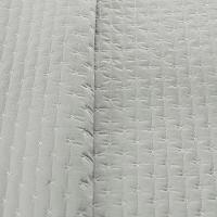 Kit Cobre Leito Colcha Quality King 3 Peças Percale 200 Fios Bordado - Cinza
