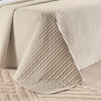 Kit Cobre Leito Colcha Quality King 3 Peças Percale 200 Fios Bordado - Cáqui - 5
