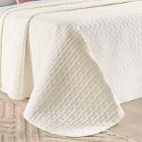 Kit Cobre Leito Colcha Quality King 3 Peças Percale 200 Fios Bordado - Palha - 5