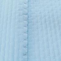 Kit Cobre Leito Colcha Quality King 3 Peças Percale 200 Fios Bordado - Azul Céu