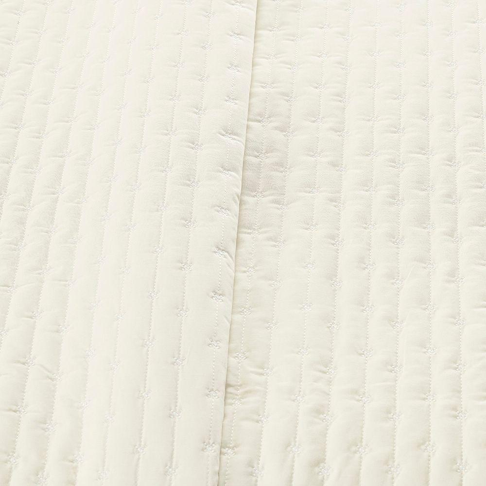 Kit Cobre Leito Colcha Quality Casal 3 Peças Percale 200 Fios Bordado - Palha - 4