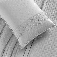 Kit Cobre Leito Colcha Nobre Casal King 3 Peças Micropercal 200 Fios Matelado - Cinza Geada - 3