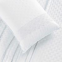 Kit Cobre Leito Colcha Nobre Casal Queen 3 Peças Micropercal 200 Fios Matelado - Branco Neve - 3