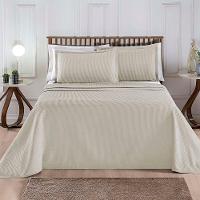 Kit Cobre Leito Colcha Sorento Queen 3 Peças Piquet 100% Algodão Premium - Fendi - 2