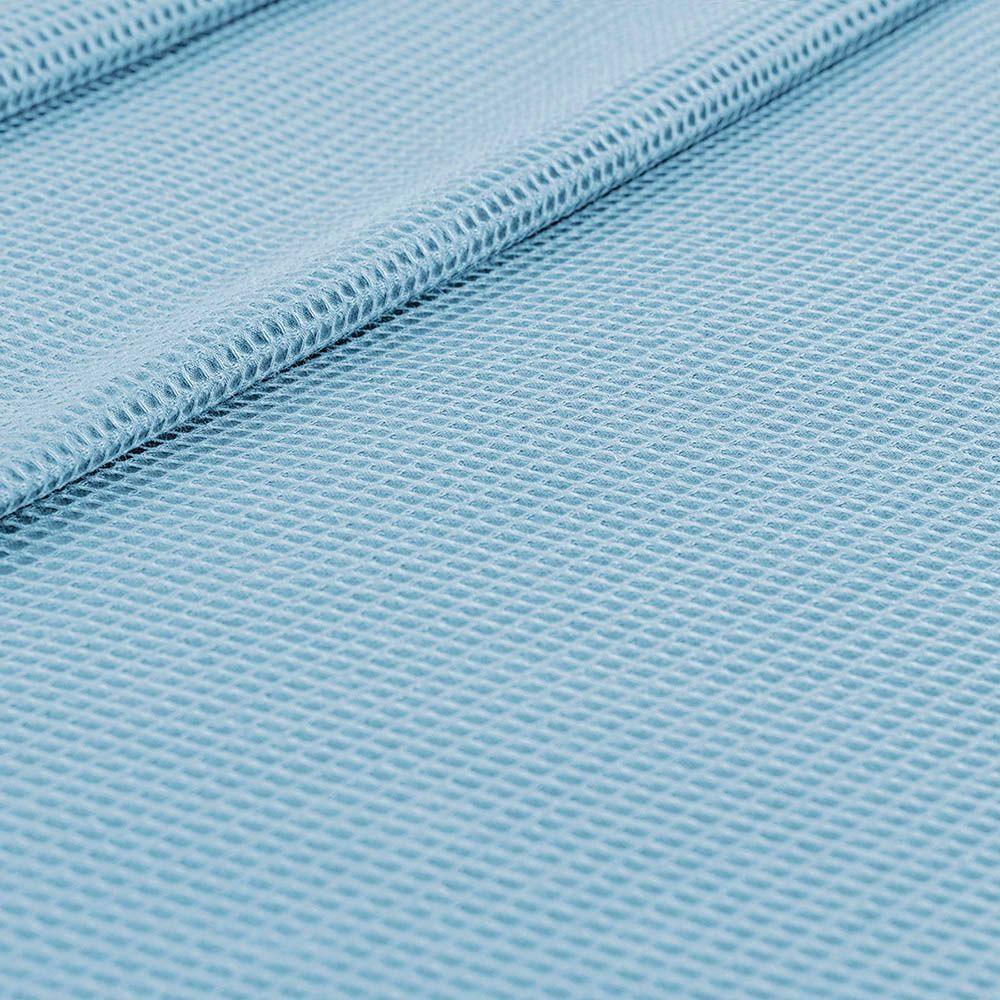 Kit Cobre Leito Colcha Sorento Casal 3 Peças Piquet 100% Algodão Premium - Azul Serenity - 3