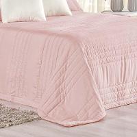 Kit Cobre Leito Colcha Dobby Queen 3 Peças Matelado 180 Fios - Rosê - 2