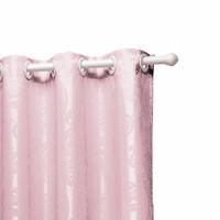 Cortina Jacquard 3,0 X 2,7m Sala Quarto Rosa - 2