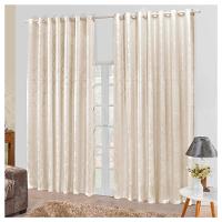 Cortina Jacquard 3,0 X 2,7m Sala Quarto Palha - 2