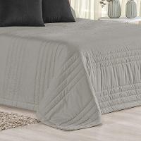 Kit Cobre Leito Colcha Dobby Queen 3 Peças Matelado 180 Fios - Cinza - 2