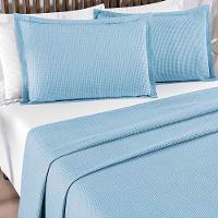 Kit Cobre Leito Colcha Lavinne King Dupla Face - Azul - 3