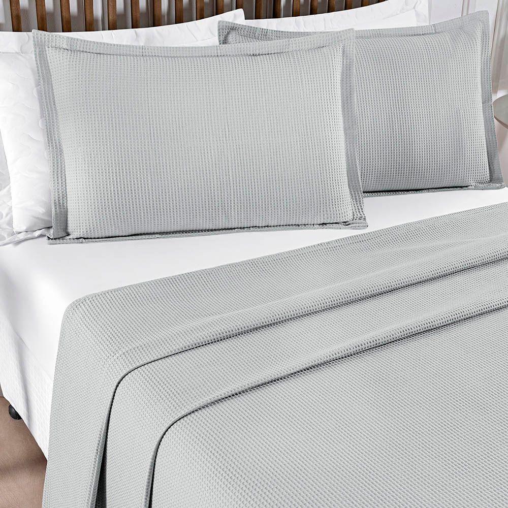 Kit Cobre Leito Colcha Lavinne Casal Dupla Face - Cinza - 3