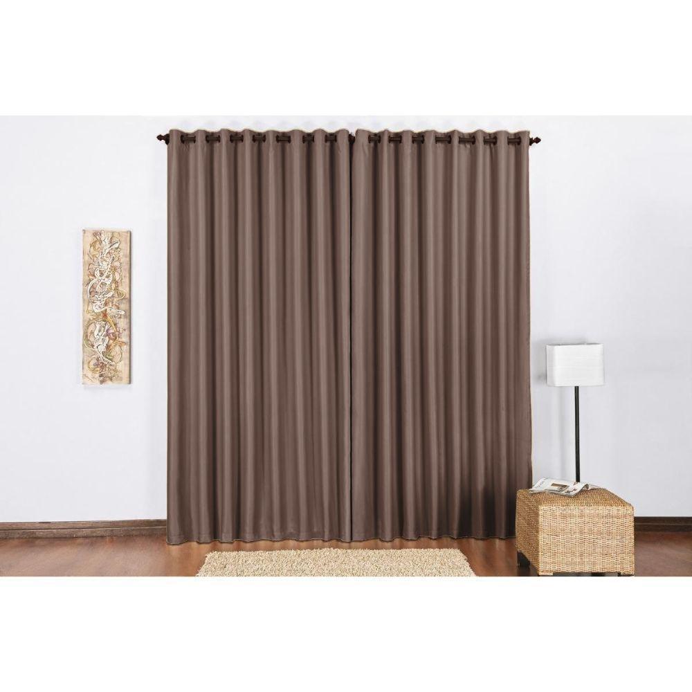 Cortina Blackout 3 Metros Tilia Varão 3,0 X 2,7 M Sala Quarto - Avelã - 3