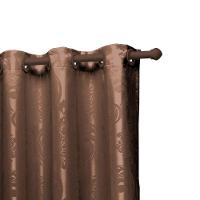 Cortina Jacquard 3,0 X 2,7m Sala Quarto Marrom - 3