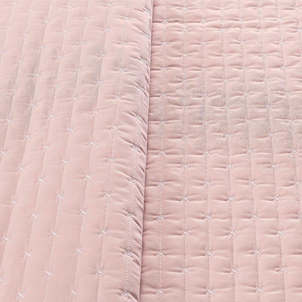 Kit Cobre Leito Colcha Marley King Dupla Face - Rosa - 2