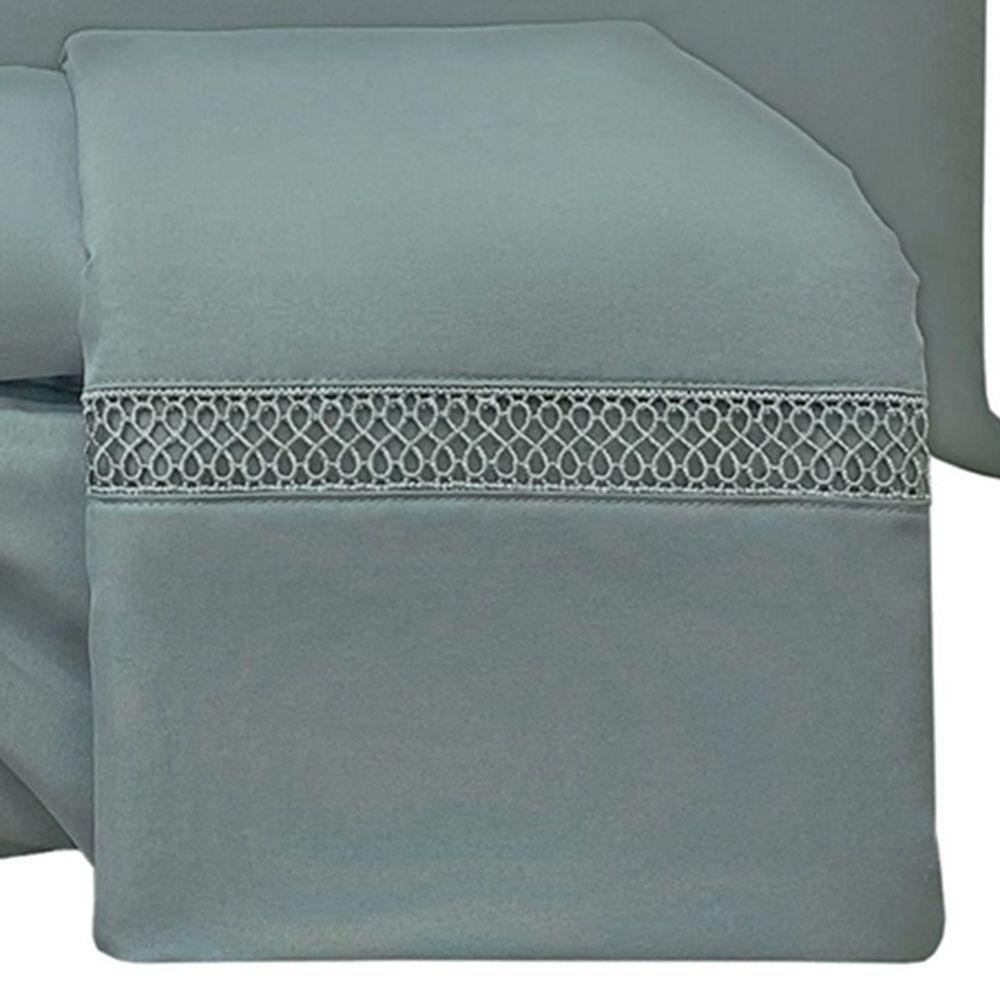 Jogo De Cama Lençol King Apolo Micropercal 300 Fios - Chumbo - 2