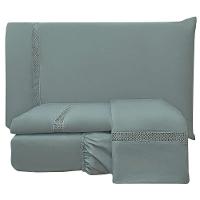 Jogo De Cama Lençol King Apolo Micropercal 300 Fios - Chumbo - 1